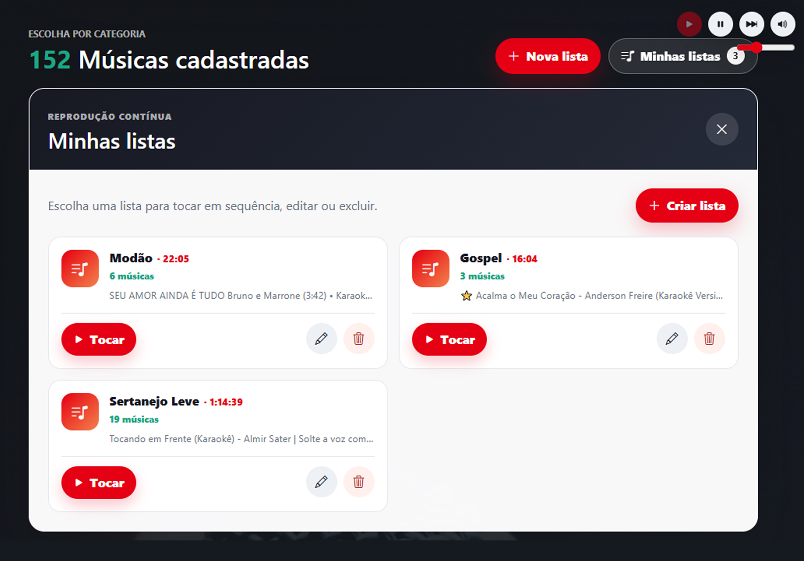 Controle a sequência da sua live